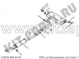 Глушитель задняя часть (банка) Livan X6 PRO  1016020870