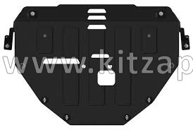Защита картера двигателя, КПП (2 мм, сталь) Changan UNI-V 1.5 AT FWD Sheriff
